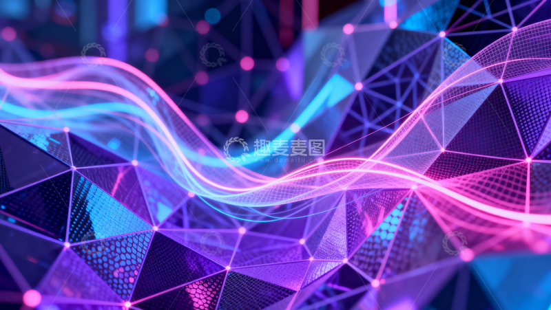 高清大图下载【趣麦麦图】科技风数据背景041