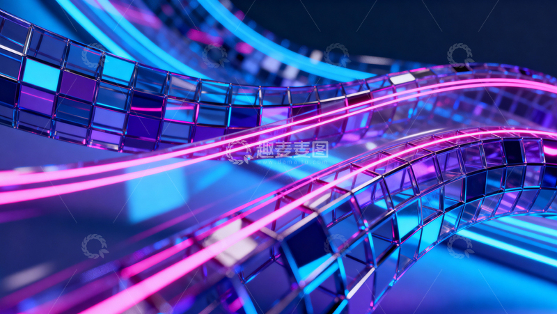 高清大图下载【趣麦麦图】科技风数据背景058