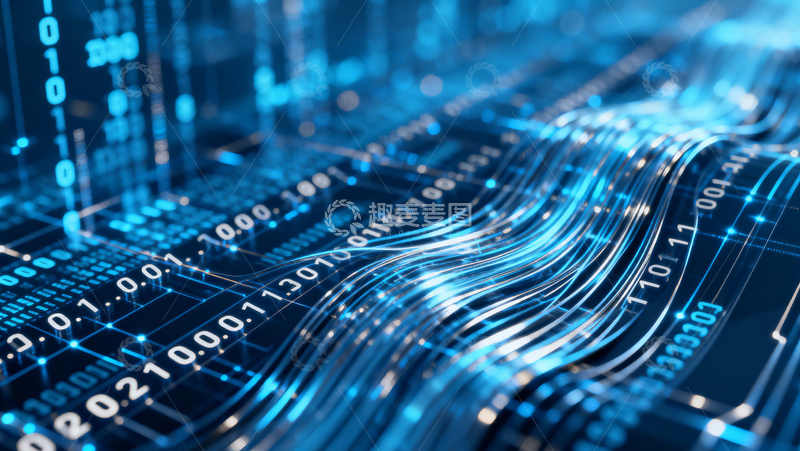 高清大图下载【趣麦麦图】科技风数据背景085