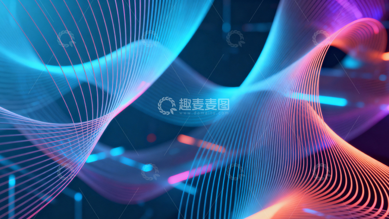 高清大图下载【趣麦麦图】科技风数据背景068