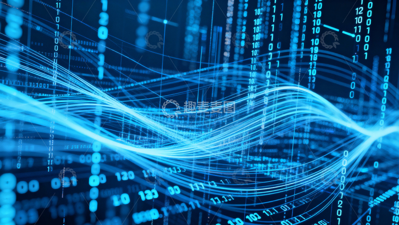 高清大图下载【趣麦麦图】科技风数据背景092