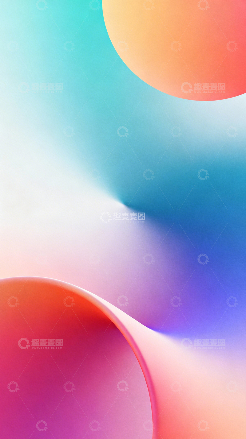 高清大图下载【趣麦麦图】撞色渐变抽象美学2