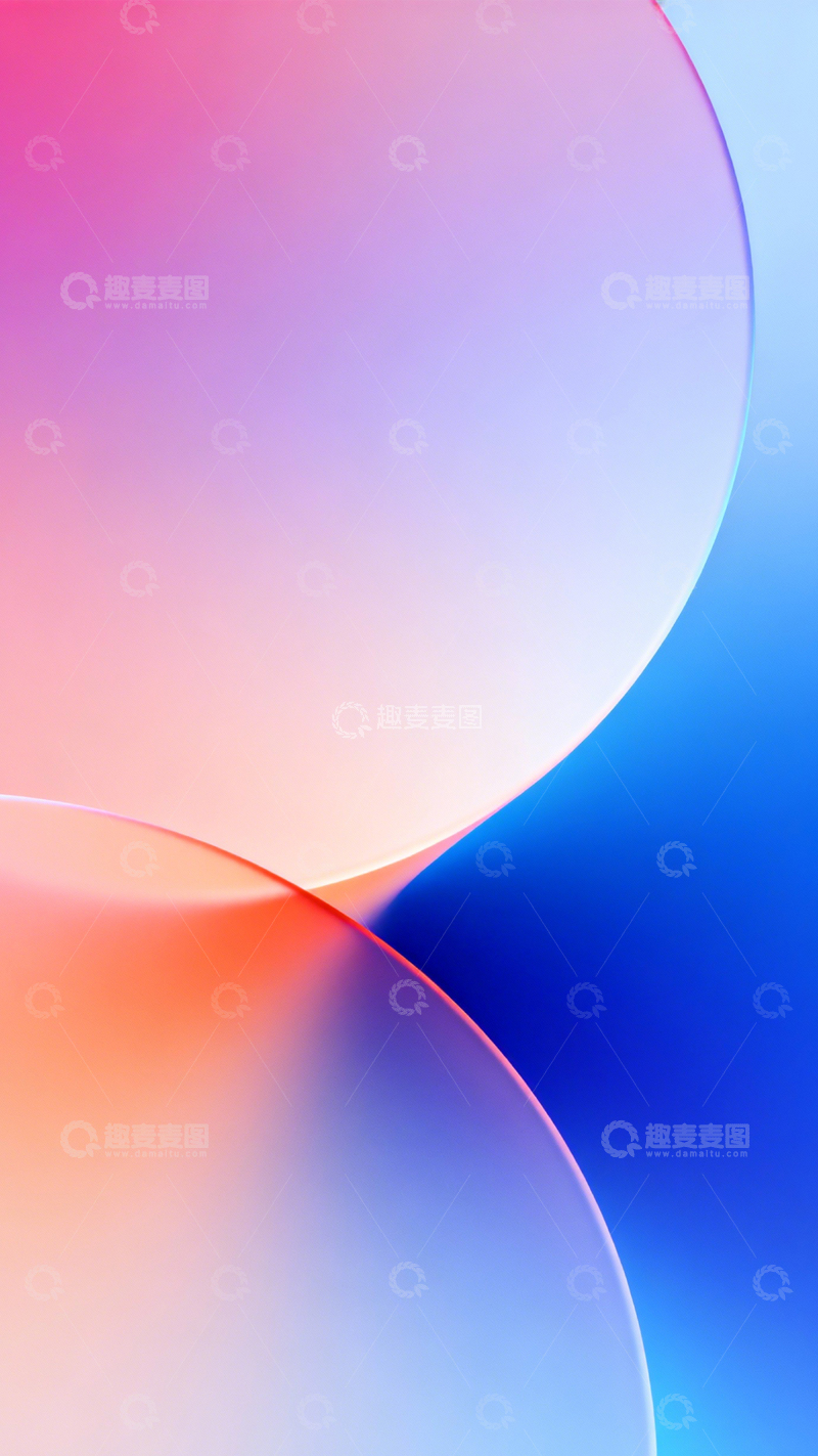高清大图下载【趣麦麦图】撞色渐变抽象美学3
