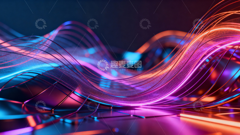 高清大图下载【趣麦麦图】科技风数据背景069