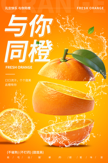 鲜橙宣传海报设计素材