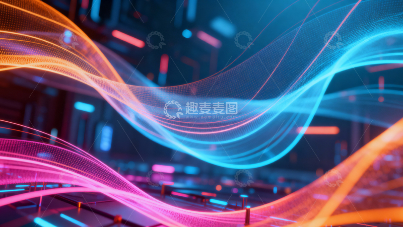 高清大图下载【趣麦麦图】科技风数据背景065