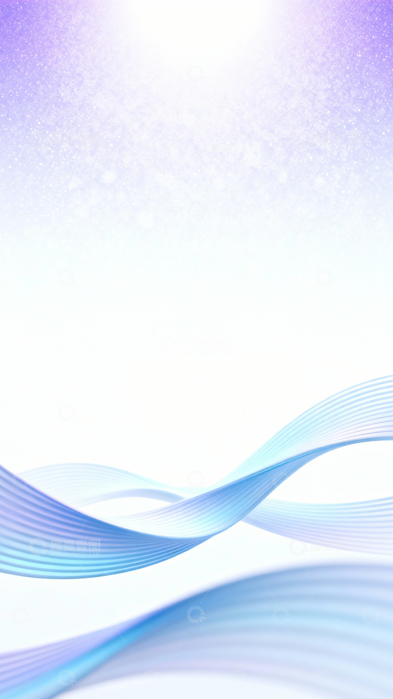 高清大图下载【趣麦麦图】蓝白灵动轻盈曲线2