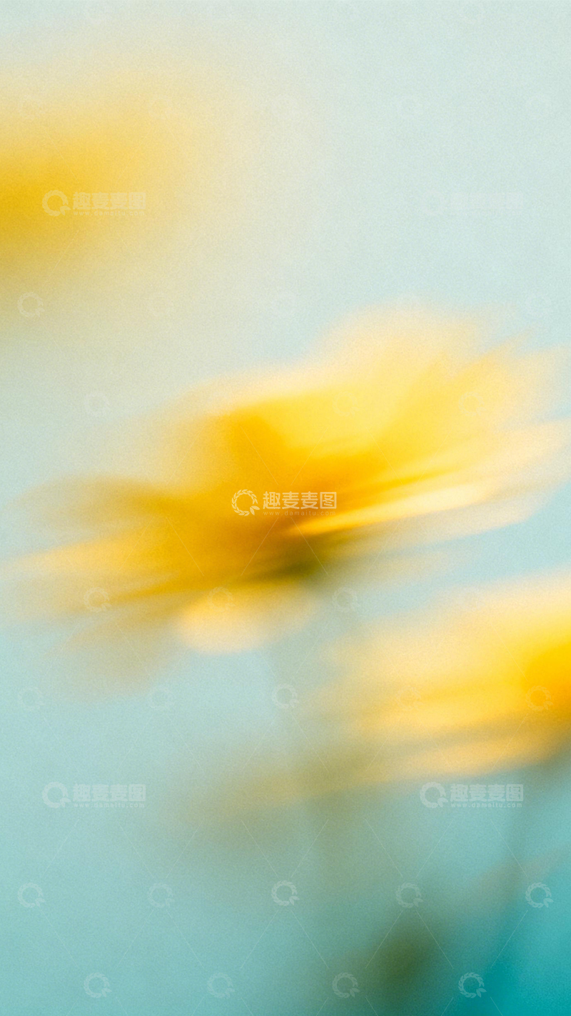 高清大图下载【趣麦麦图】黄色朦胧春日花朵3