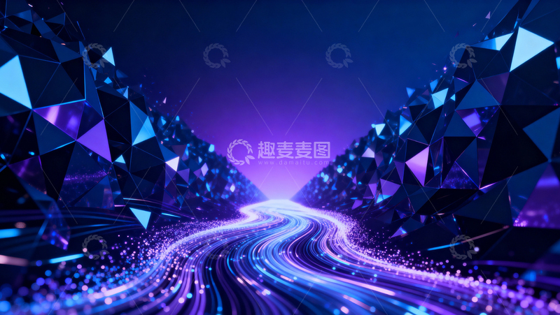 高清大图下载【趣麦麦图】科技风隧道背景017