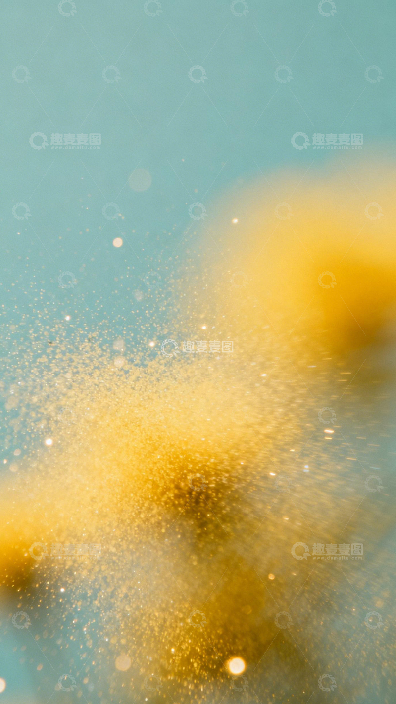 高清大图下载【趣麦麦图】黄绿撞色金色光斑