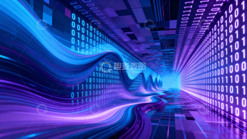 高清大图下载【趣麦麦图】科技风隧道背景023