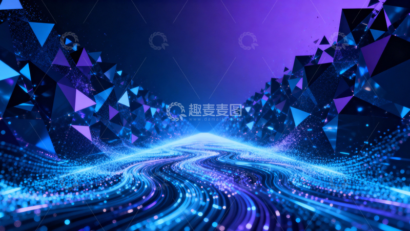 高清大图下载【趣麦麦图】科技风隧道背景005