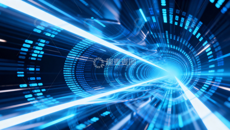 高清大图下载【趣麦麦图】科技风隧道背景027
