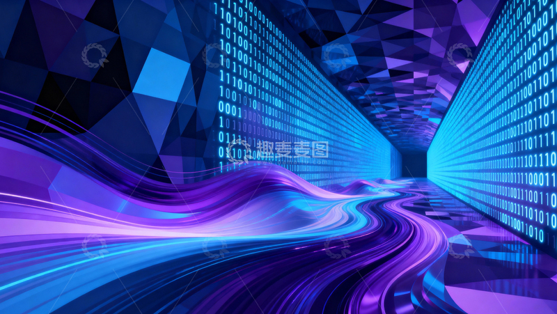 高清大图下载【趣麦麦图】科技风隧道背景010