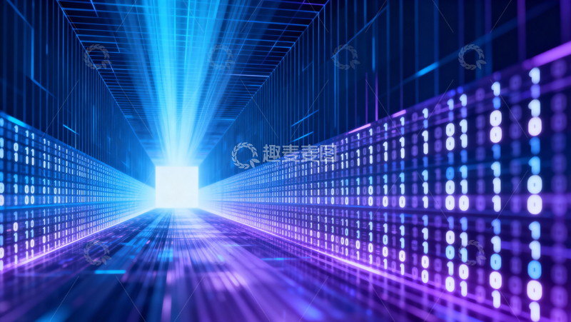 高清大图下载【趣麦麦图】科技风隧道背景031