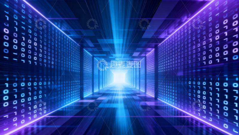 高清大图下载【趣麦麦图】科技风隧道背景007