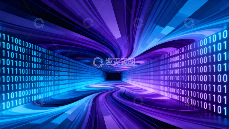 高清大图下载【趣麦麦图】科技风隧道背景026