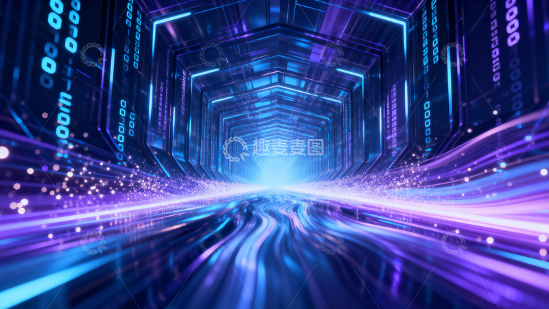 高清大图下载【趣麦麦图】科技风隧道背景011