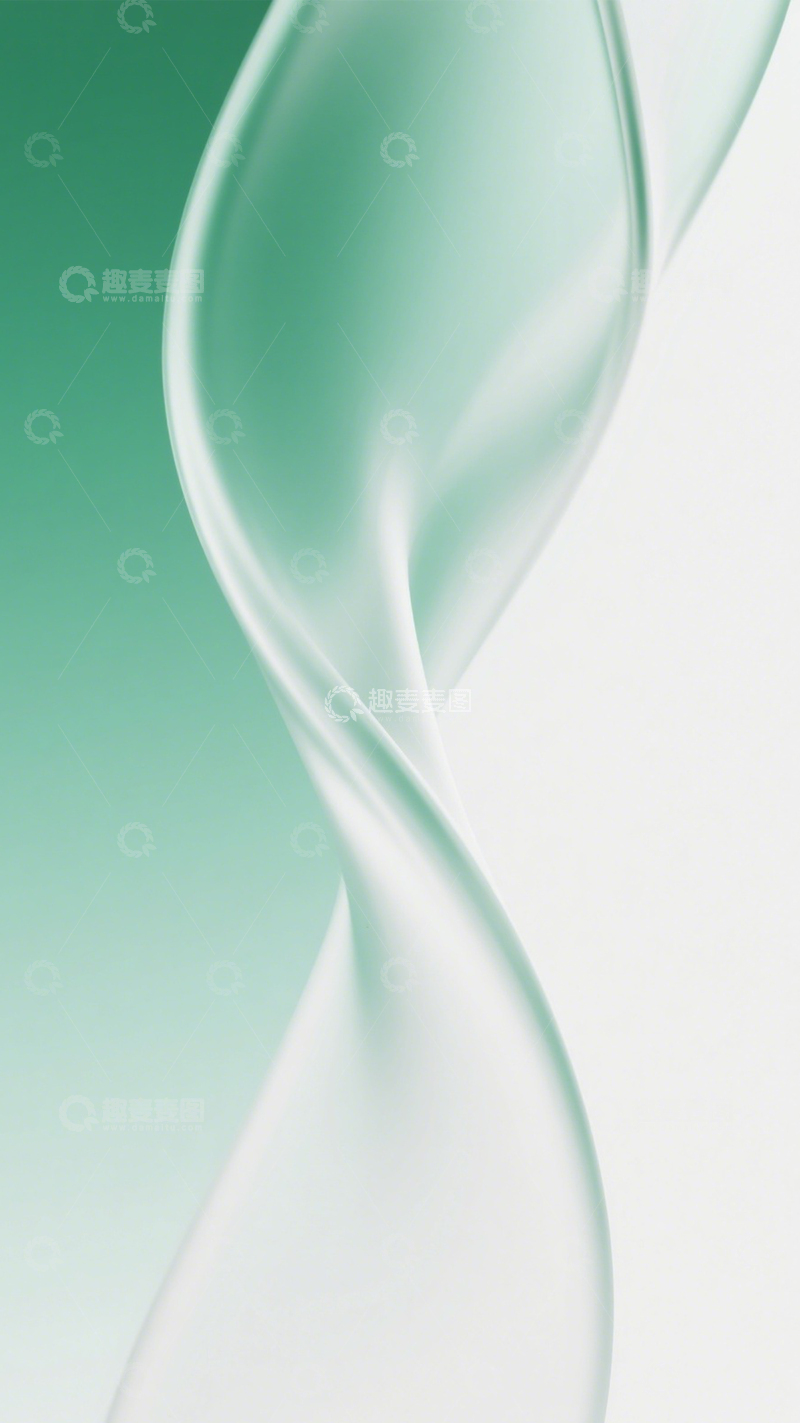 高清大图下载【趣麦麦图】青绿透明灵动曲线2