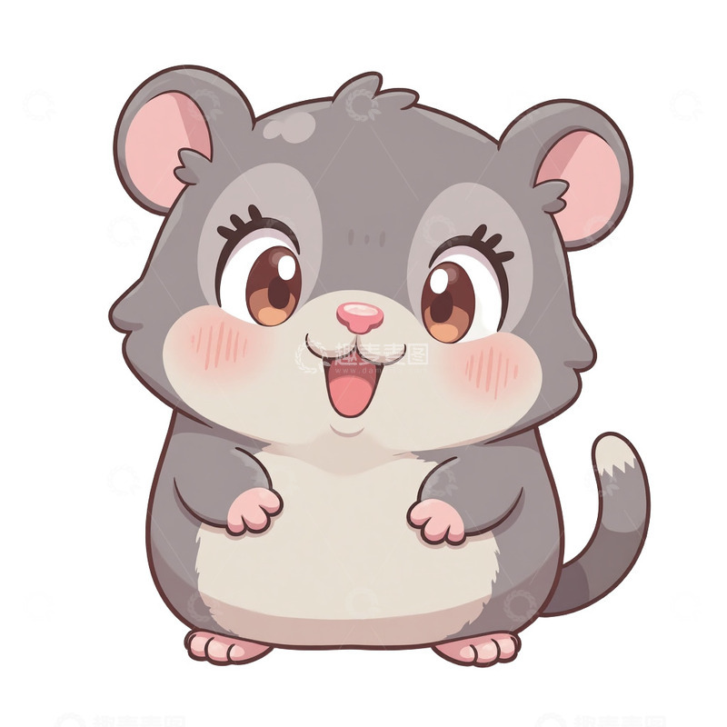 高清大图下载【趣麦麦图】可爱卡通小老鼠插画素材