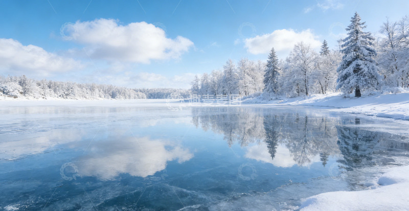高清大图下载【趣麦麦图】冰雪湖面风光摄影