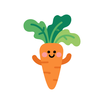 可爱卡通胡萝卜插画