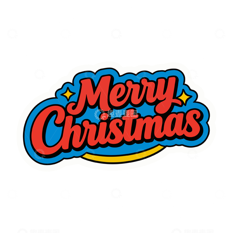 源文件下载【趣麦麦图】卡通风圣诞快乐节日贴图设计素材