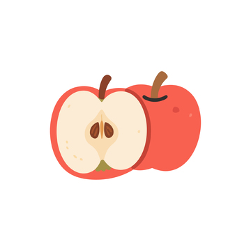 卡通苹果插画素材