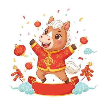 13卡通马年漫画