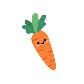 可爱卡通胡萝卜插画素材