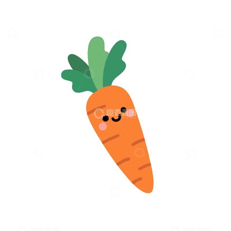源文件下载【趣麦麦图】可爱卡通胡萝卜插画素材
