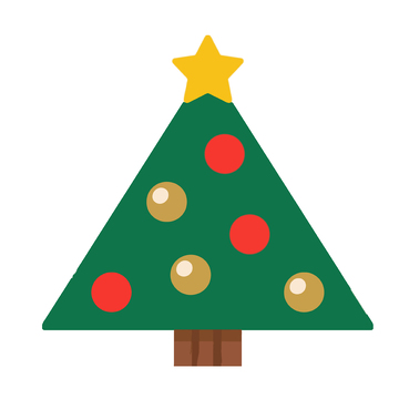 卡通圣诞树装饰矢量图设计素材