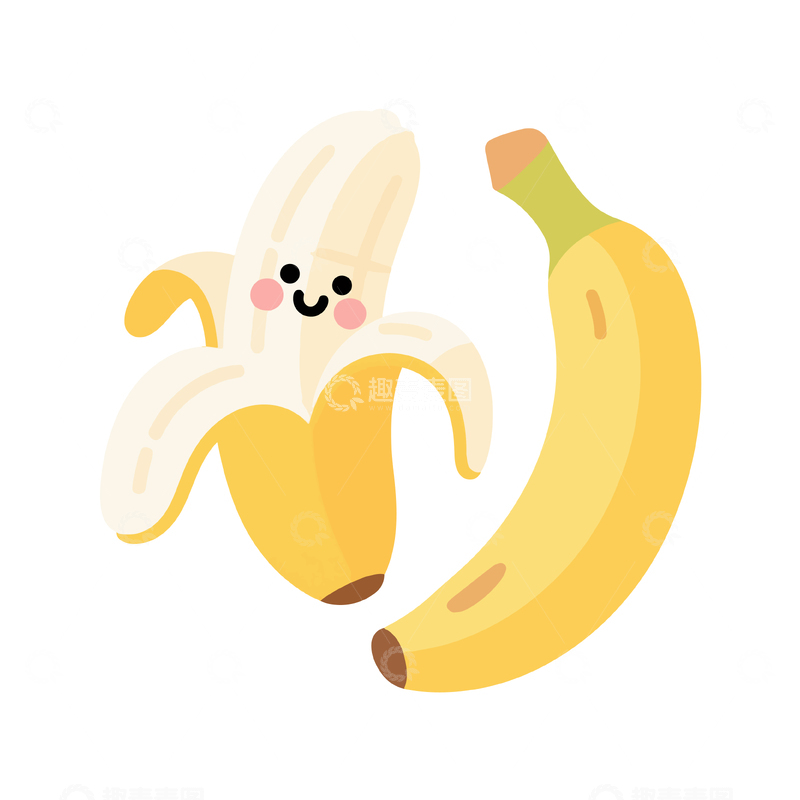 源文件下载【趣麦麦图】卡通香蕉可爱表情设计素材