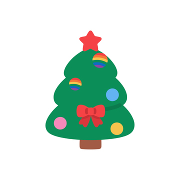 卡通圣诞树装饰图案