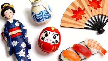 和服美女扇子寿司