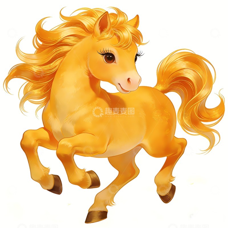 高清大图下载【趣麦麦图】一匹奔腾的小马
