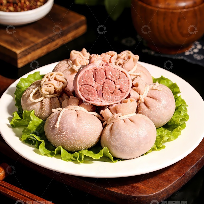 高清大图下载【趣麦麦图】一盘肚包肉美食