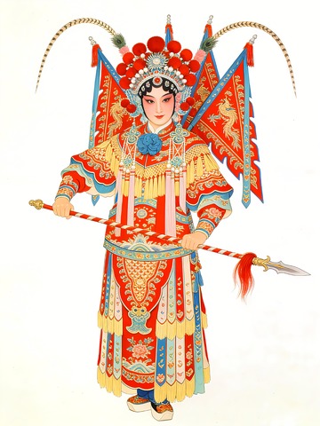 穆桂英花旦形象