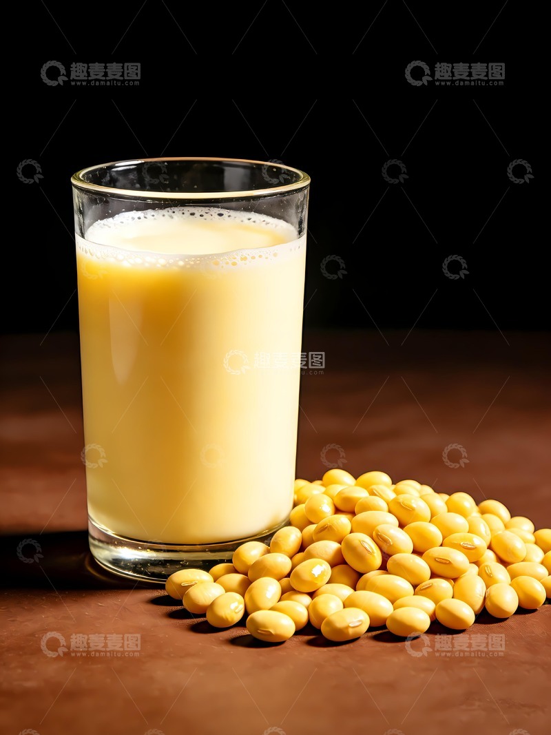 高清大图下载【趣麦麦图】一杯豆浆早餐