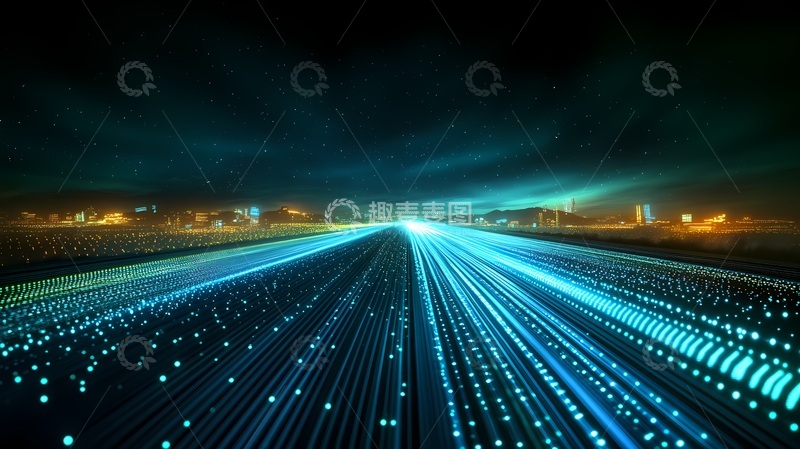 高清大图下载【趣麦麦图】未来科技城市光效图
