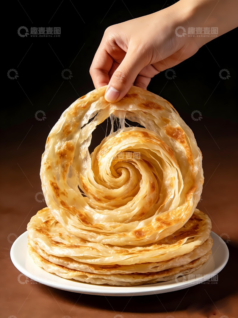 高清大图下载【趣麦麦图】美味层抓饼图