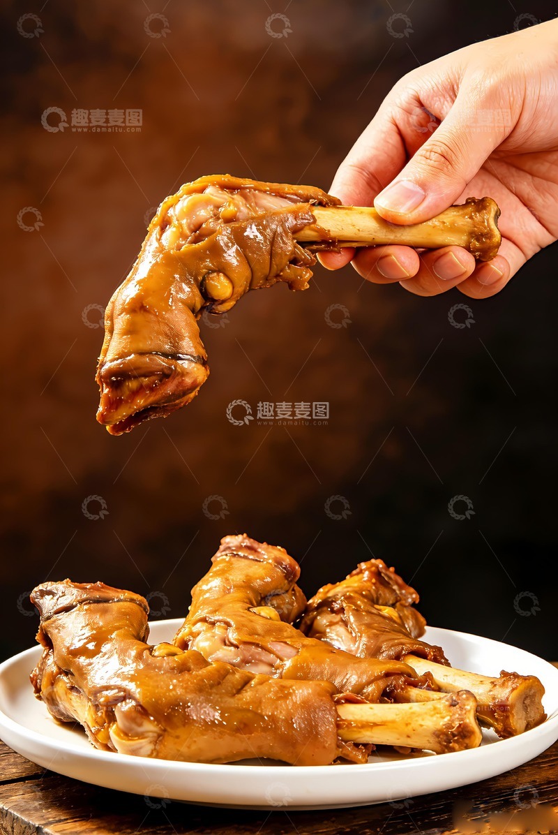 高清大图下载【趣麦麦图】麻辣羊蹄美食