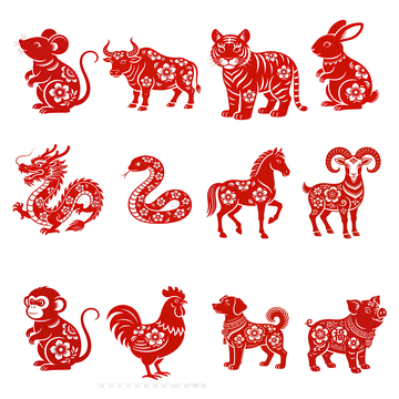 中国传统十二生肖剪纸艺术