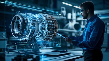 未来科技工业设计师工作场景