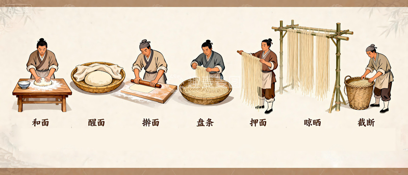 高清大图下载【趣麦麦图】挂面生产流程