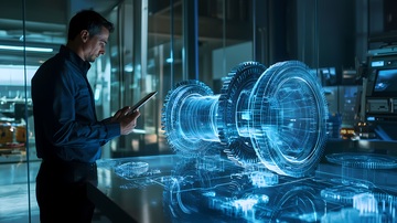 科技工业风机械零件虚拟展示