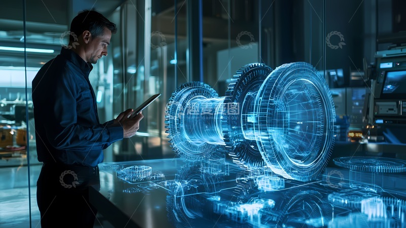 高清大图下载【趣麦麦图】科技工业风机械零件虚拟展示