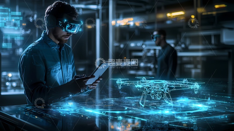 高清大图下载【趣麦麦图】虚拟现实科技实验室场景