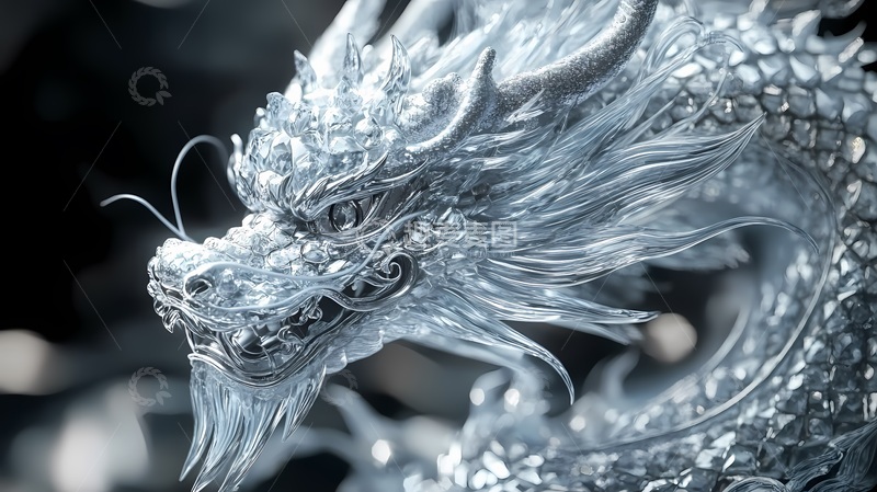 高清大图下载【趣麦麦图】银龙雕塑艺术造型