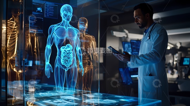 高清大图下载【趣麦麦图】未来科技医学实验室场景